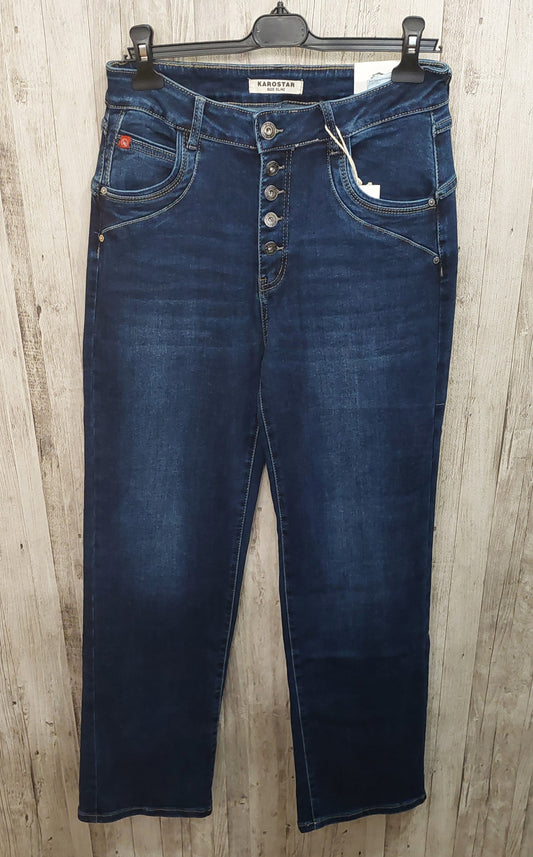 Karostar bleu foncé simple évasé KM2622