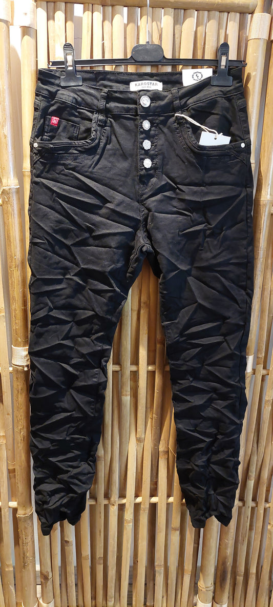 Karostar Noir Boutons bijoux K2520-1