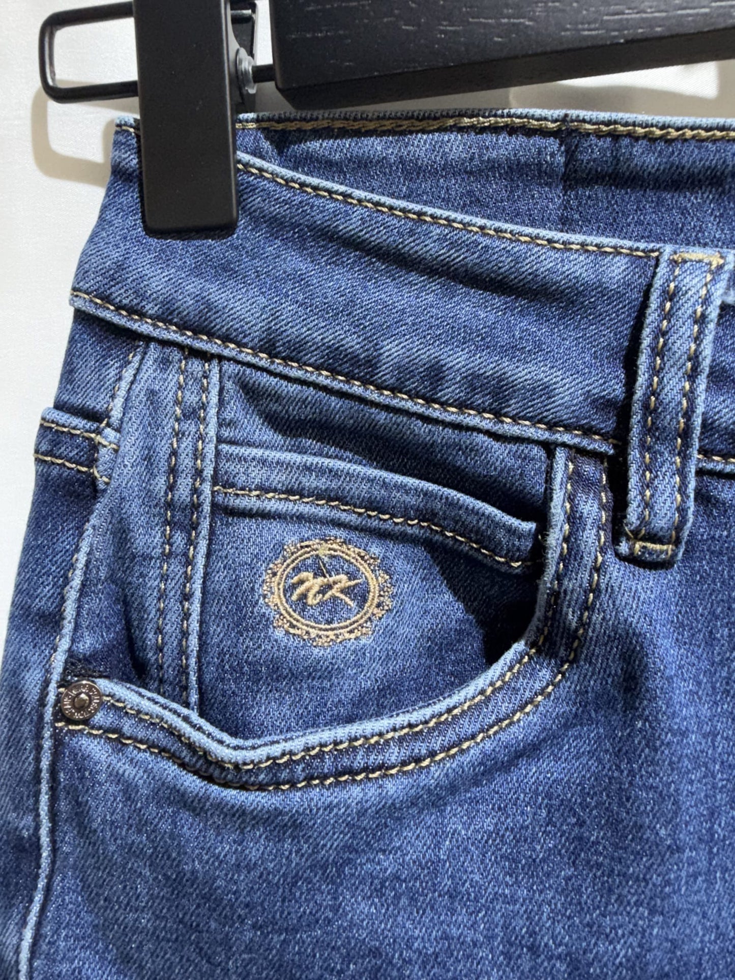 Karostar jean mom bleu foncé NKM685momfit