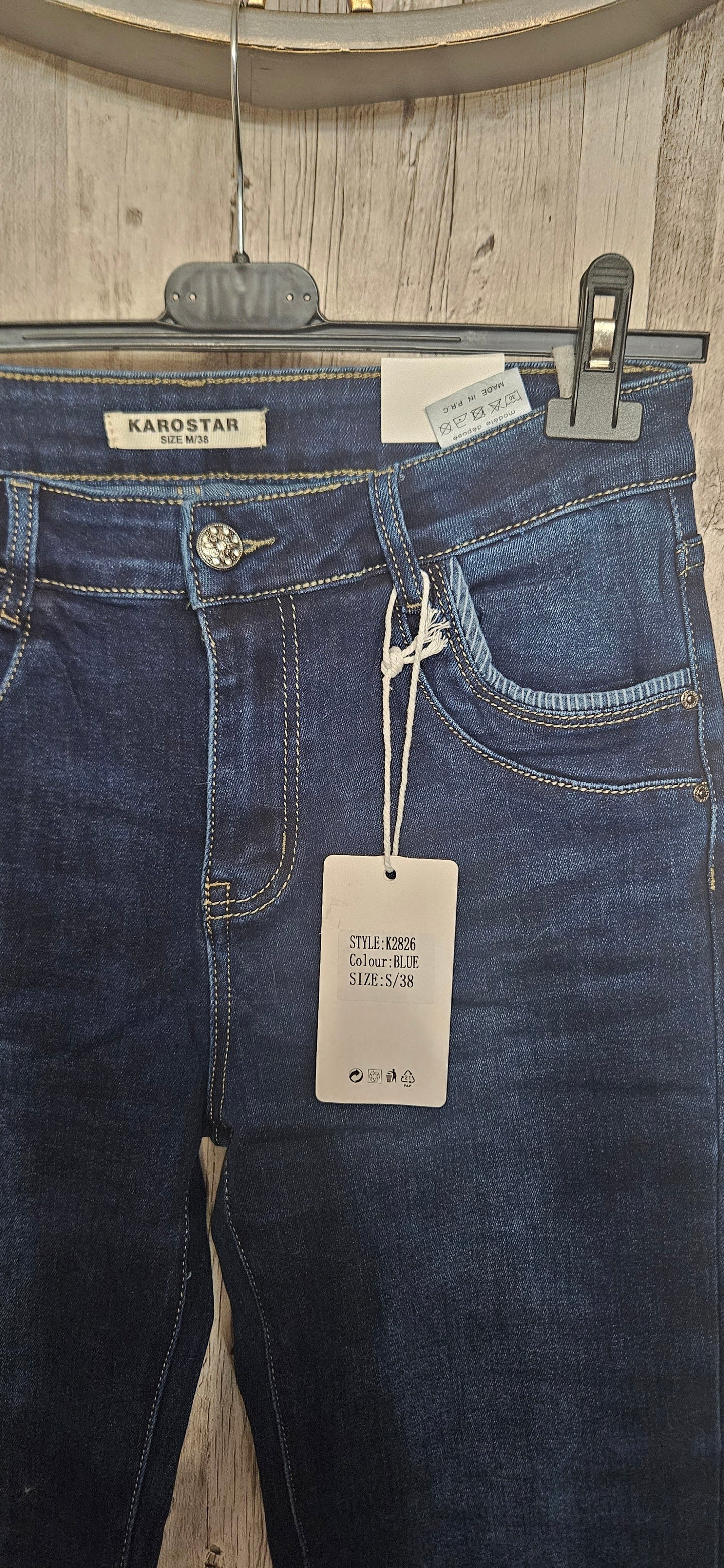 Karostar bleu foncé K2826 coupe droite