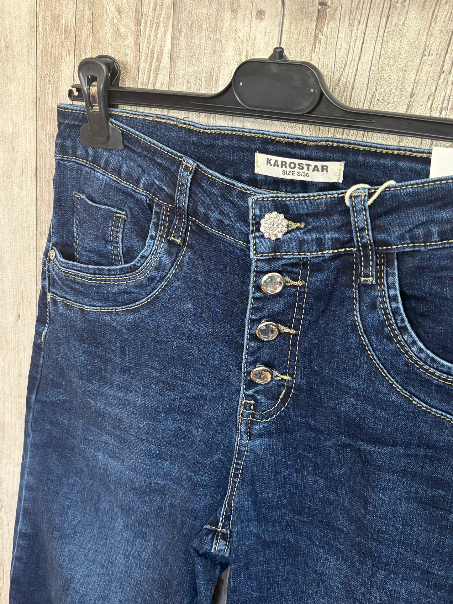 Karostar bleu brut bouton KM2605