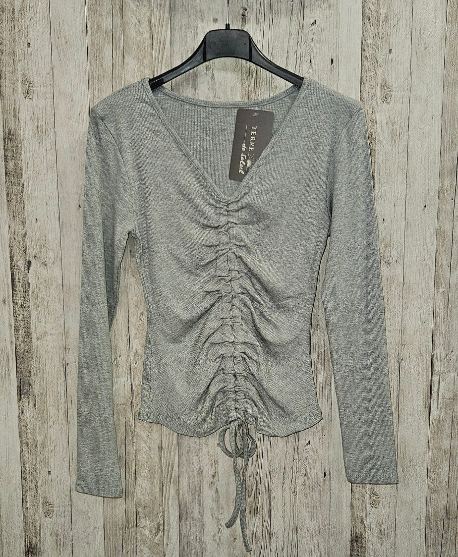 tricot aline gris