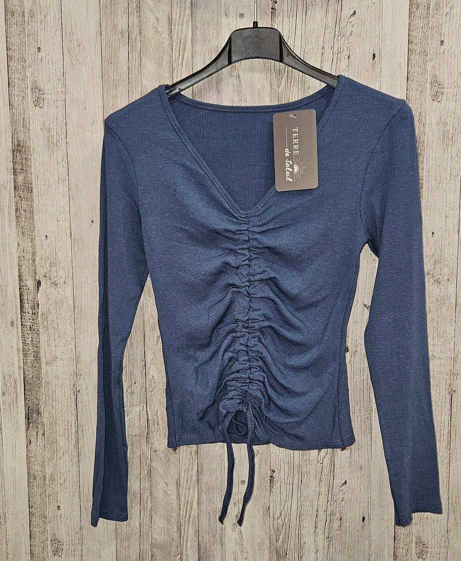 tricot aline bleu jean