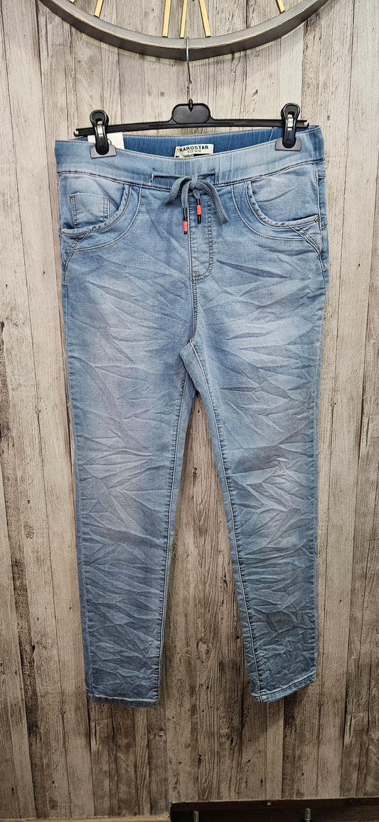 Karostar jogg cordon bleu denim clair K8858