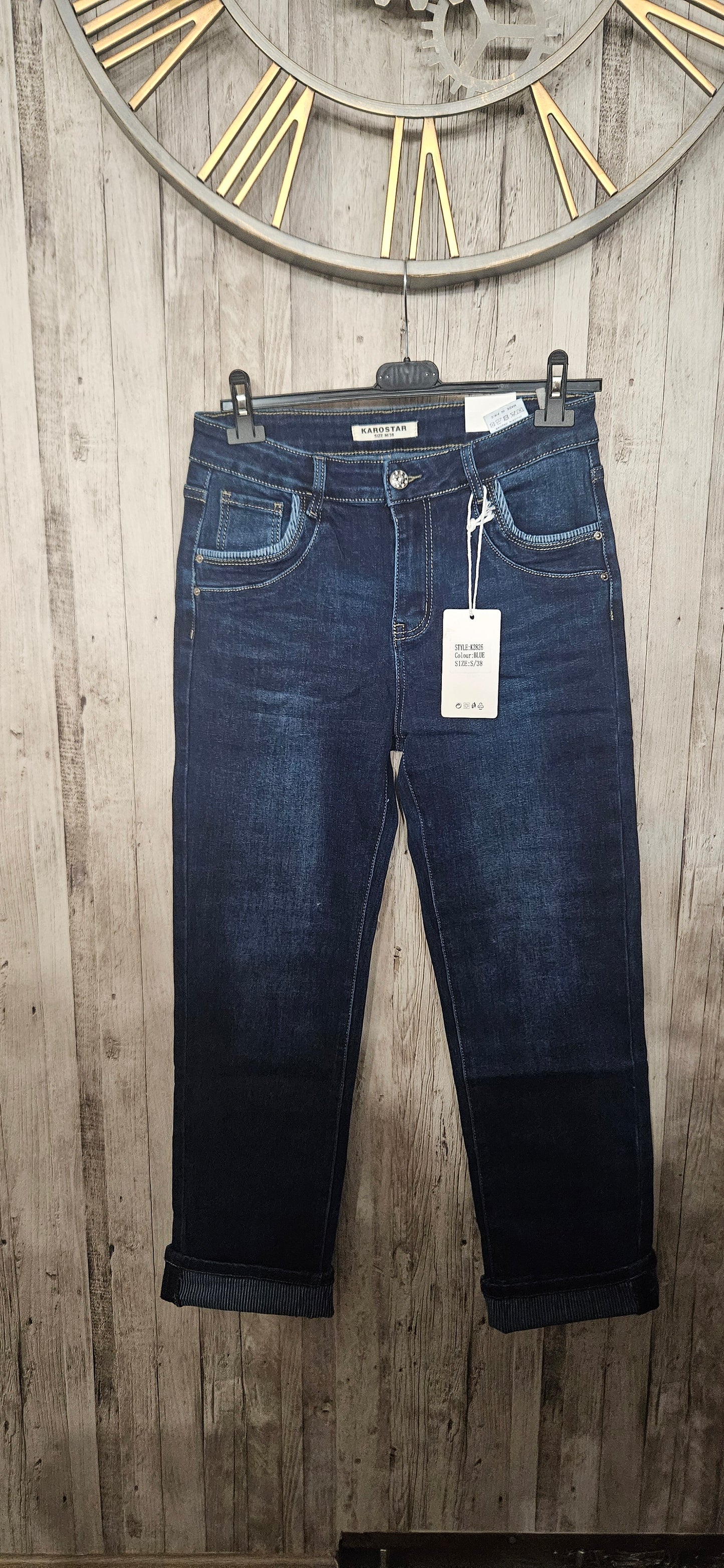 Karostar bleu foncé K2826 coupe droite