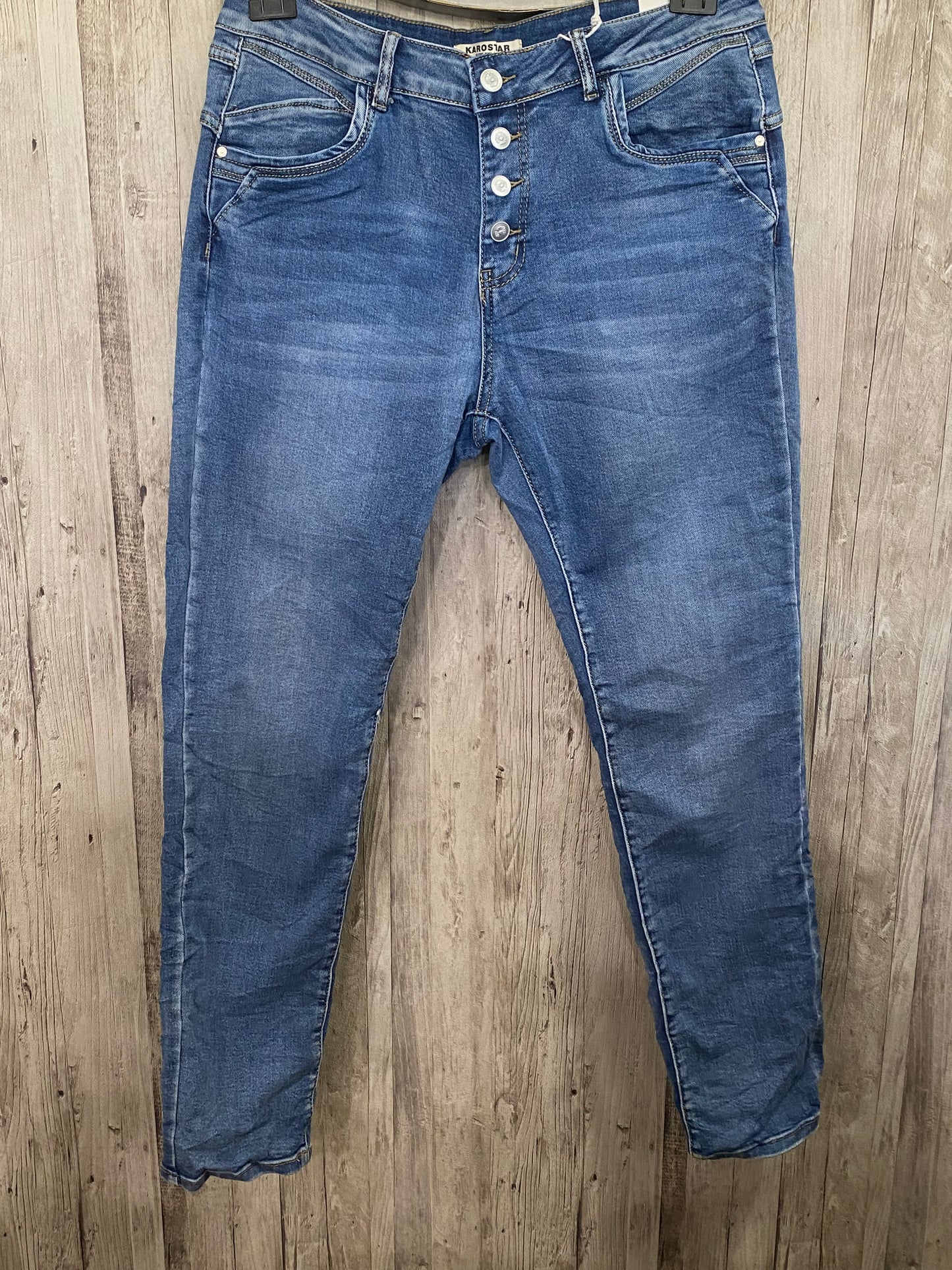 Karostar bleu à bouton KM2737